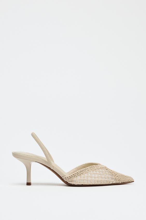 کفش پاشنه دار زنانه زارا braided slingback heels