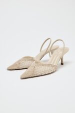 کفش پاشنه دار زنانه زارا BRAIDED SLINGBACK HEELS