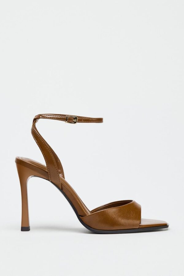 صندل پاشنه دار زنانه زارا ANKLE STRAP HIGH-HEEL SANDALS