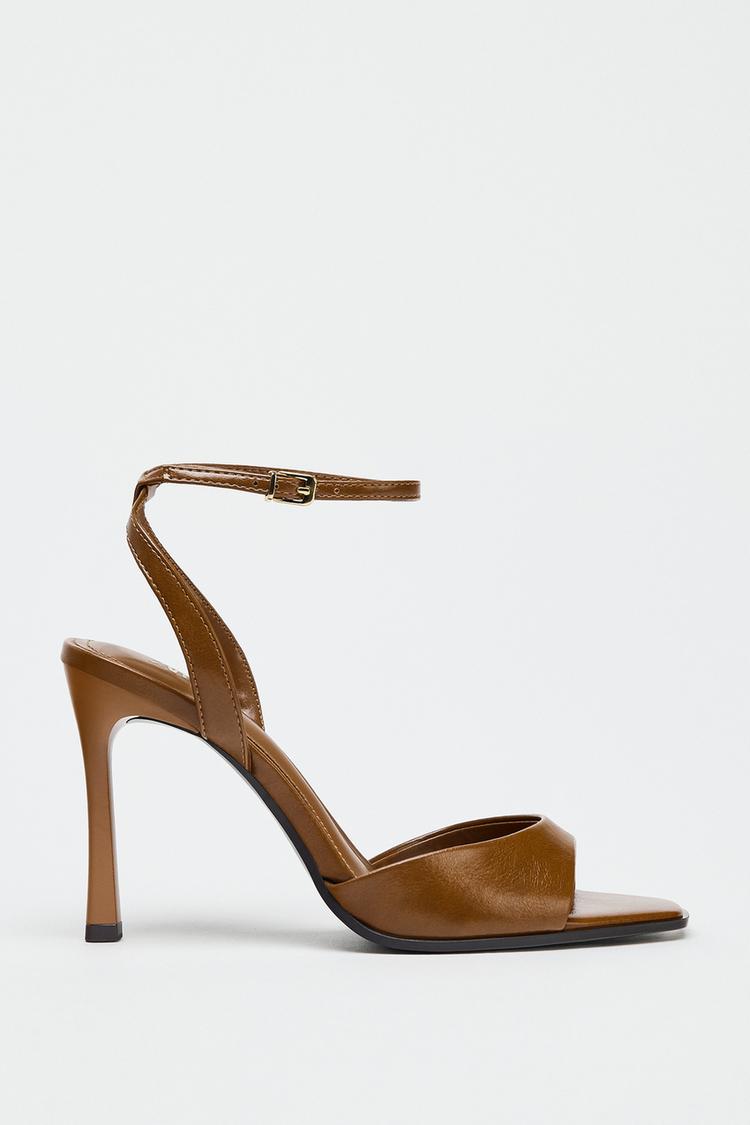 صندل پاشنه دار زنانه زارا ankle strap high-heel sandals
