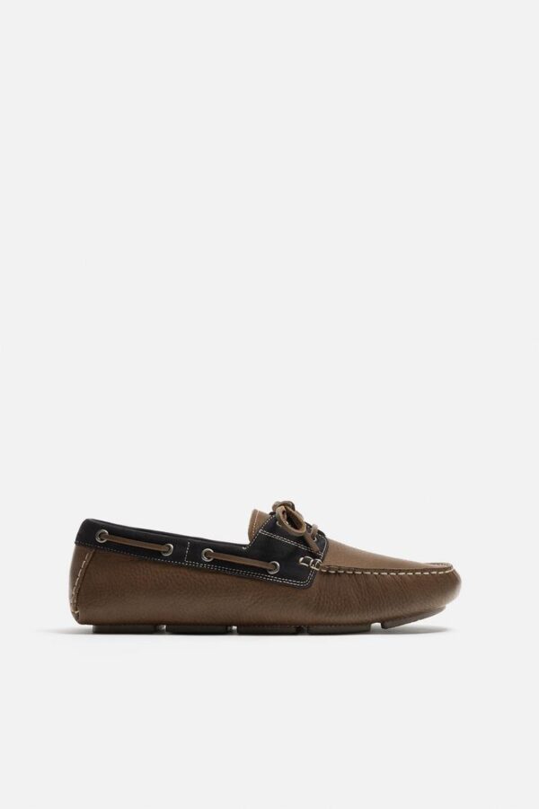 کفش لوفر مردانه زارا CASUAL LEATHER LOAFERS