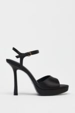 صندل پاشنه دار زنانه زارا SATIN-EFFECT HEELED SANDALS