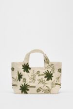 کیف دستی زنانه زارا EMBROIDERED FABRIC TOTE BAG