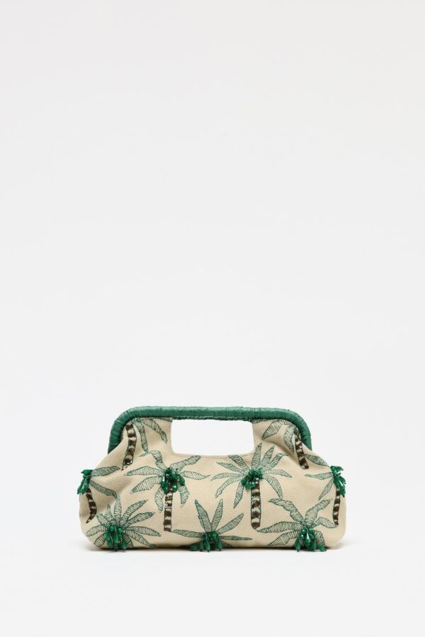 کیف زنانه زارا beaded detail clutch