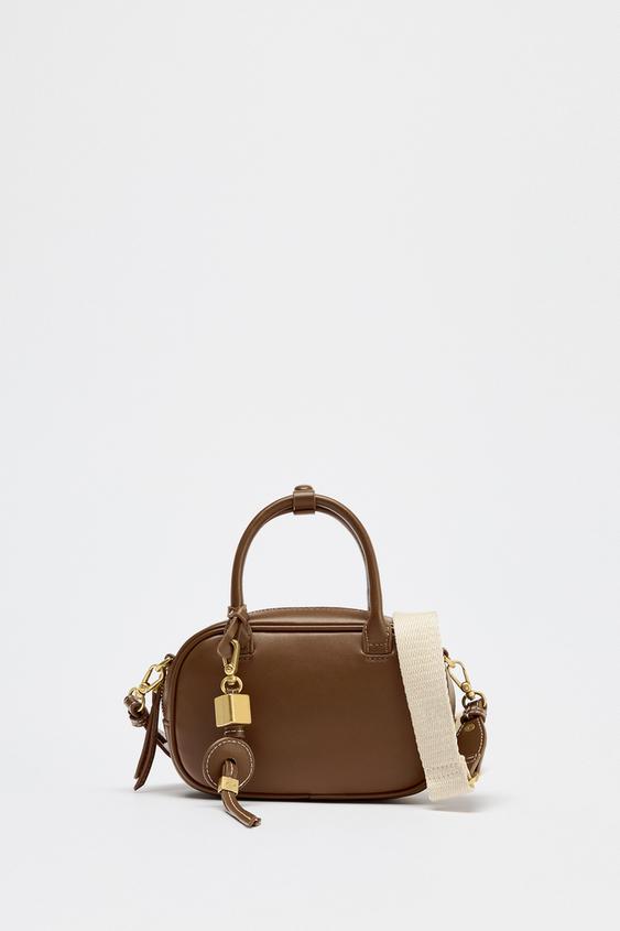 کیف زنانه زارا mini topstitched bag
