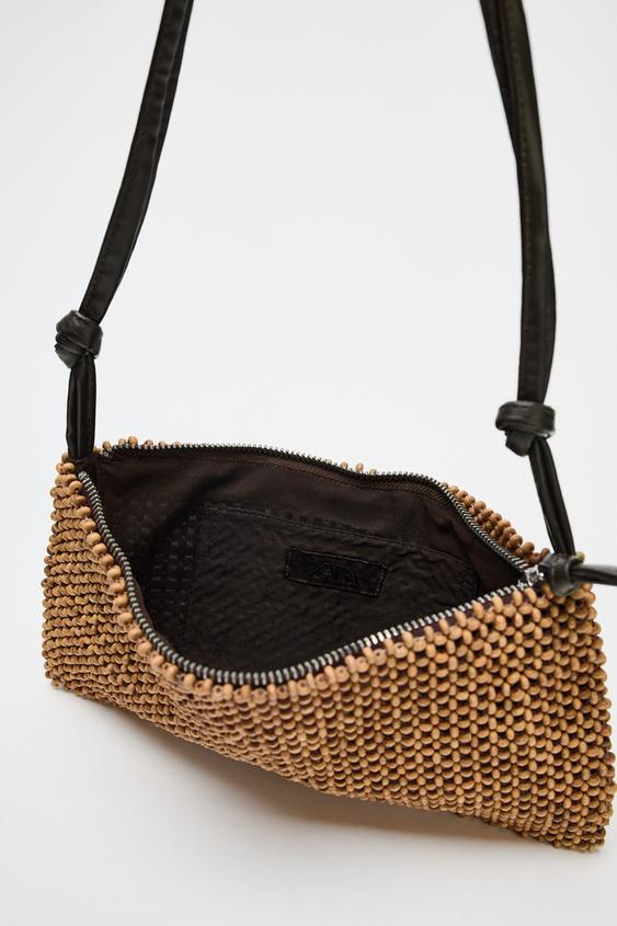 کیف دوشی زنانه زارا beaded shoulder bag