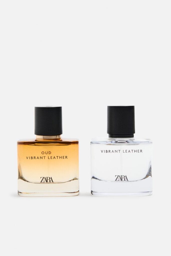 پک عطر مردانه زارا vibrant leather + oud vibrant leather edp 2 x 60 ml