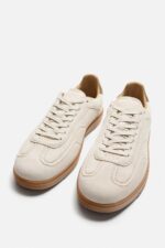 کفش اسپرت مردانه زارا LEATHER TRAINERS WITH CONTRAST SOLE