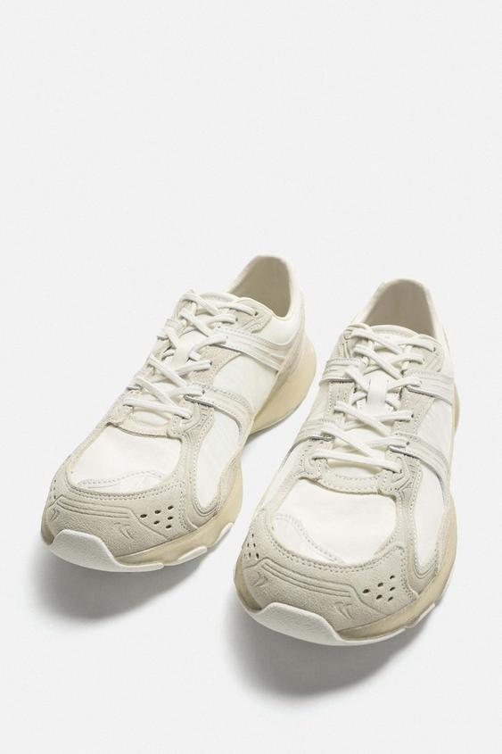 کفش کتونی مردانه زارا MONOCHROME TRAINERS
