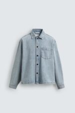 پیراهن جین مردانه زارا BOXY FIT DENIM SHIRT