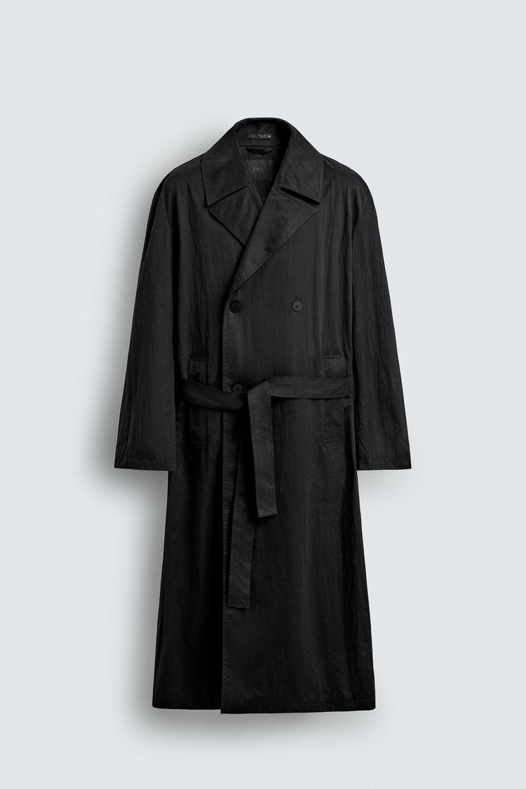 07380422800-E1 07380422800 e1 ترنچکت مردانه oversize fit trench coat زارا