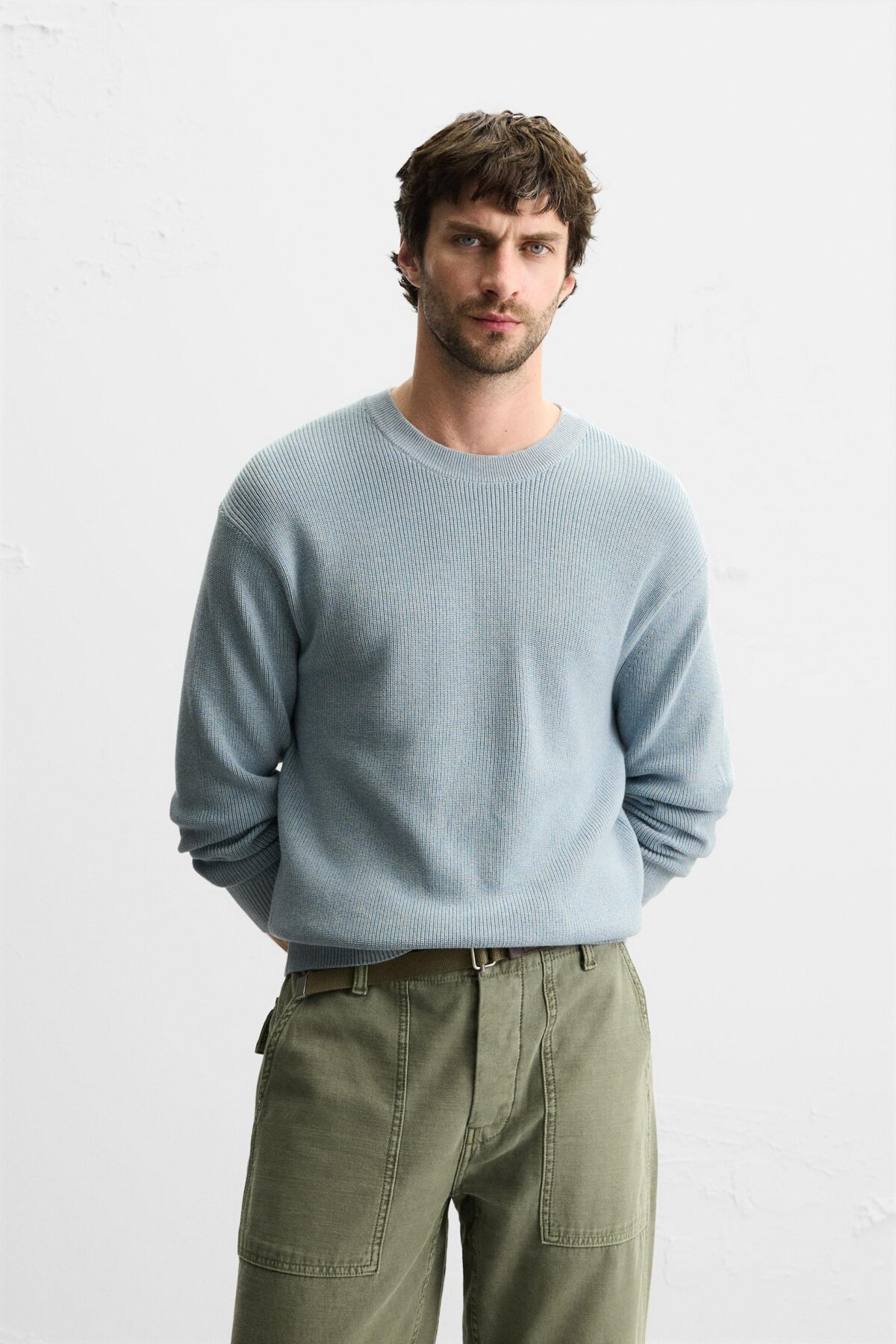 03284331412 a1 scaled پولیور بافت مردانهpurl knit sweater زارا