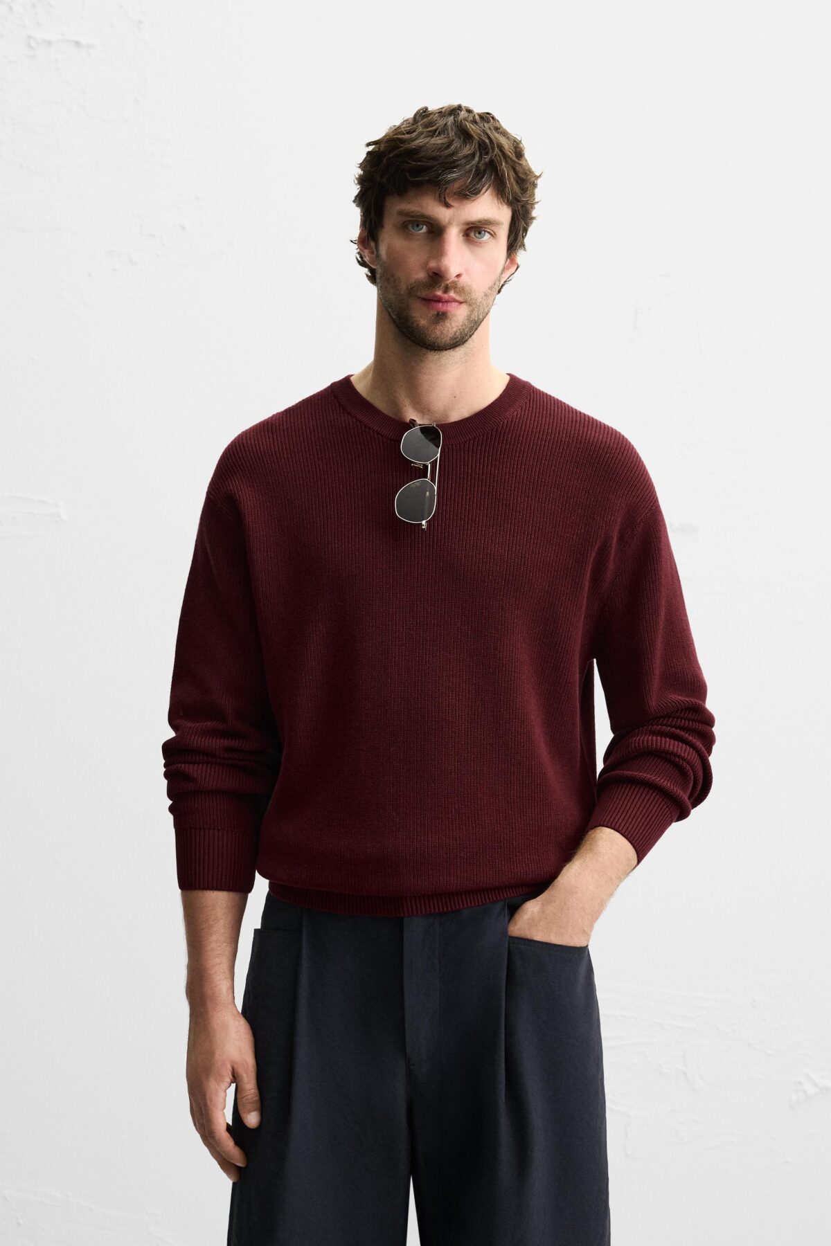 03284331606 a1 scaled پولیور بافت مردانهpurl knit sweater زارا