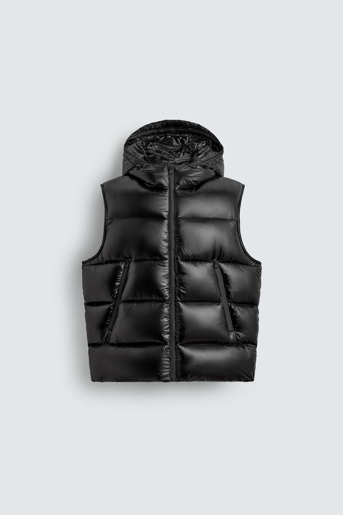 03411910800-E1 03411910800 e1 پافر مردانه 100% feather down puffer gilet زارا