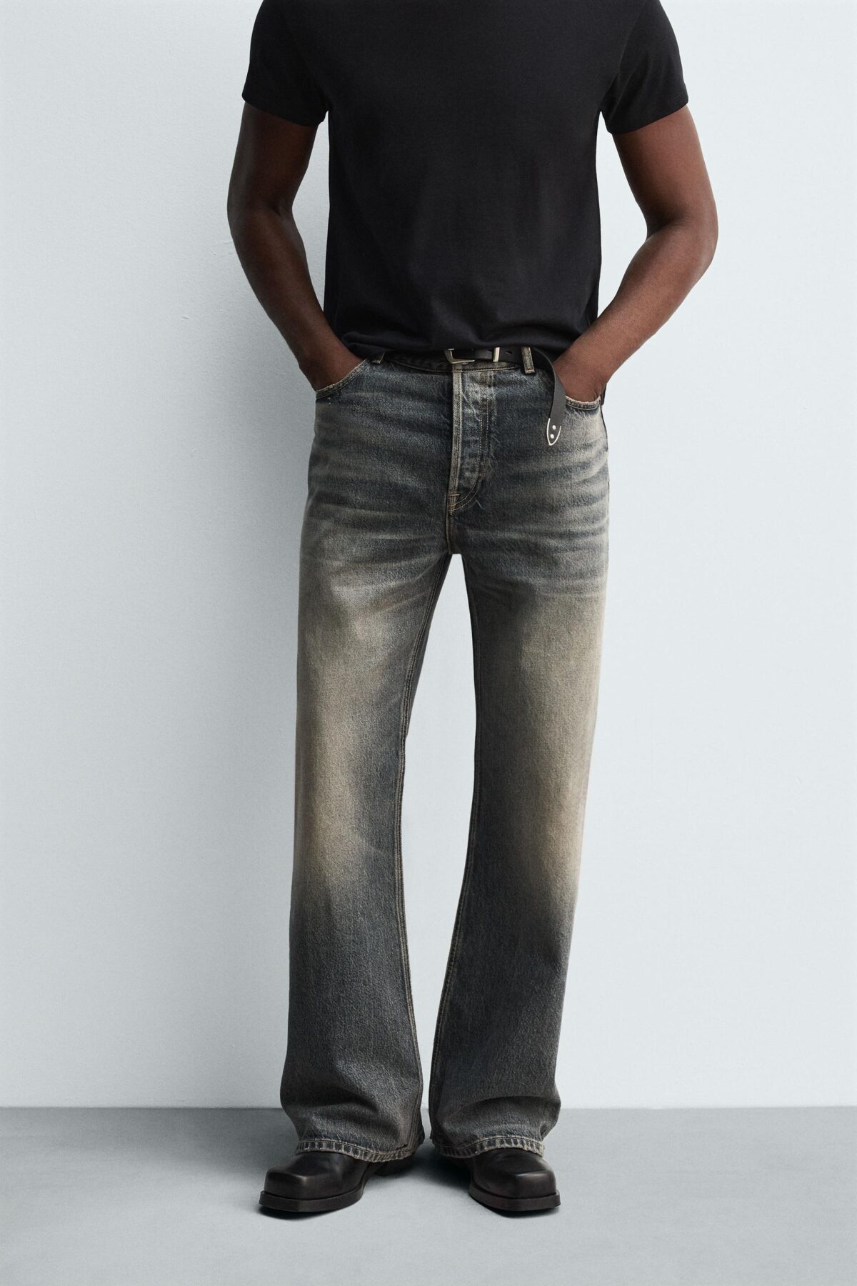 06688321809 a1 scaled شلوار جین مردانه wide bell bottom fit jeans زارا