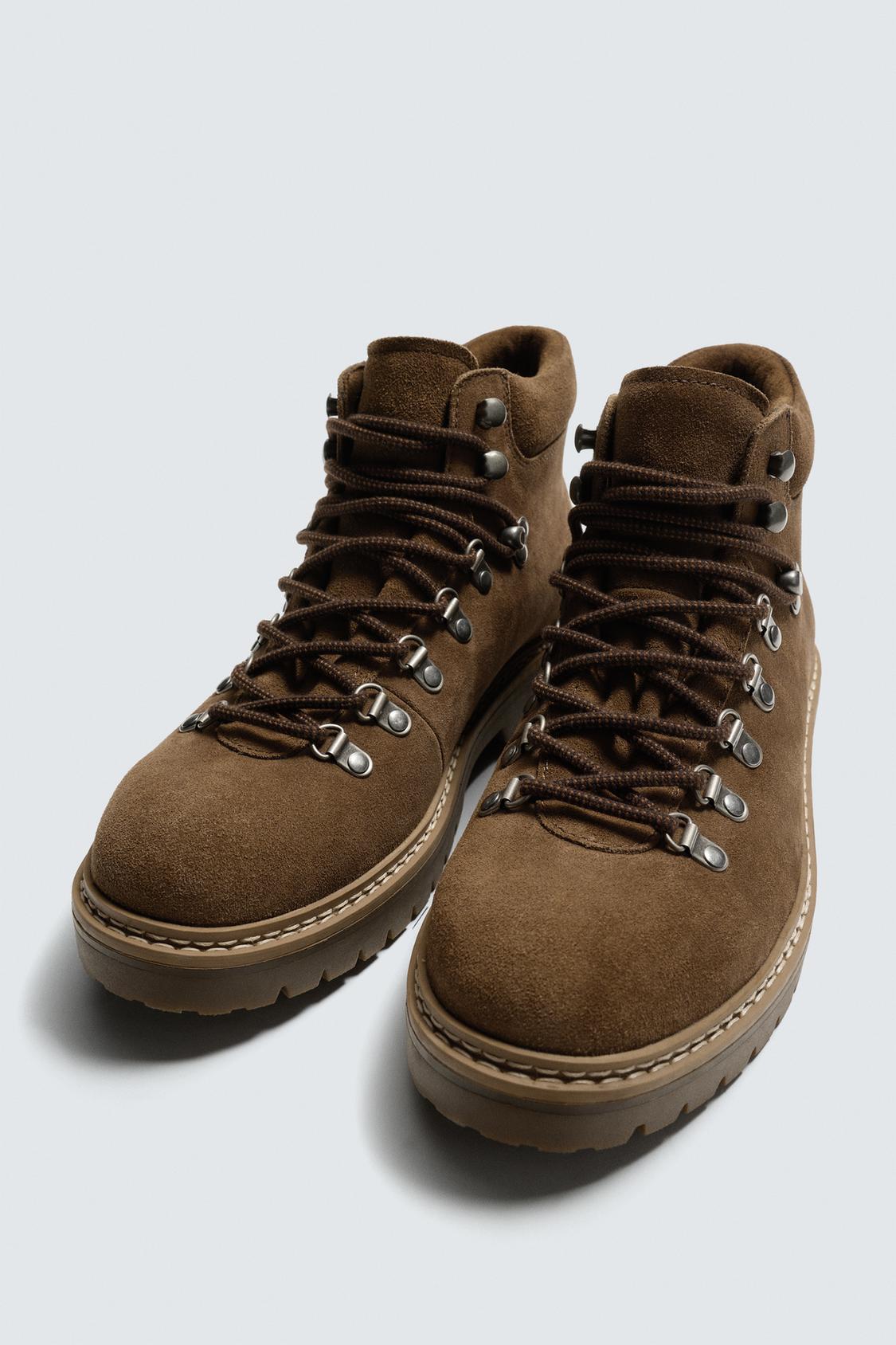 12055620700-E2 12055620700 e2 بوت مردانه chunky leather boots زارا